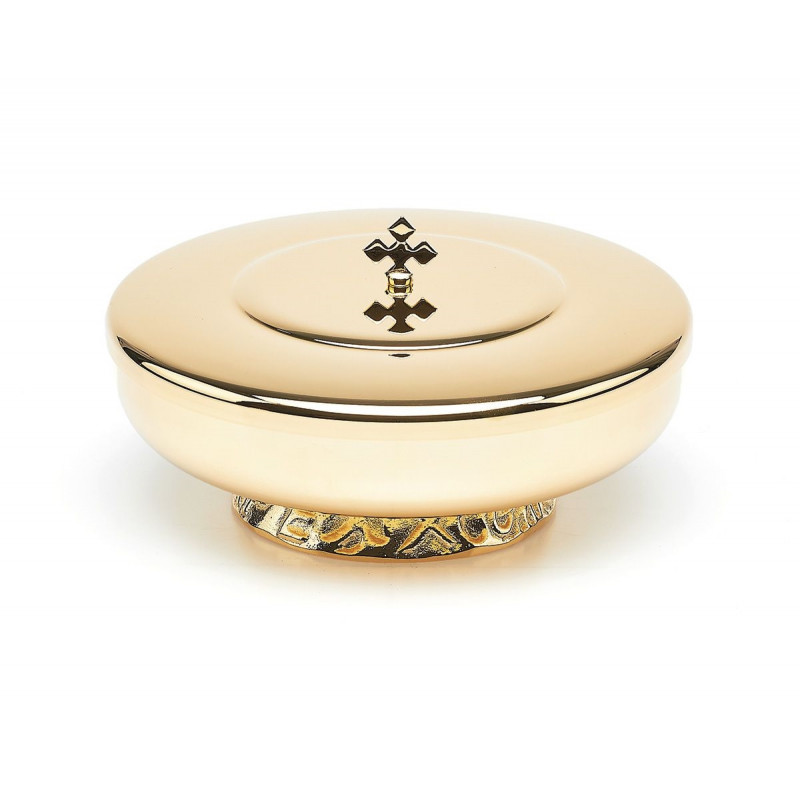 Brass ciborium, diameter 16 cm (6.3 inches) - nodus decorated - Best Catholic Shop