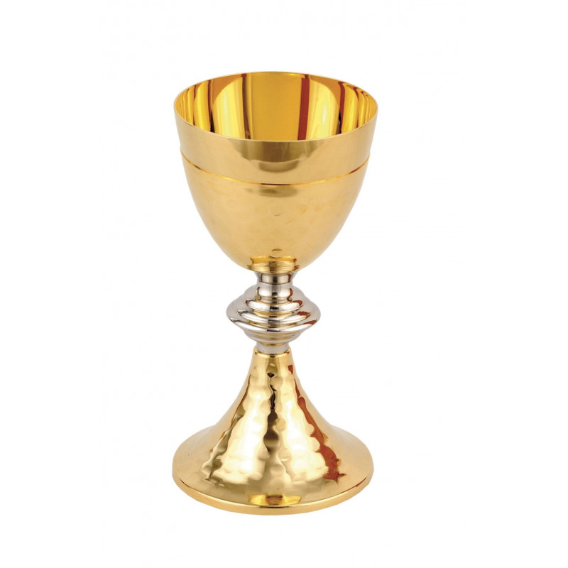 Chalice with decorative hammering 20 cm (7.9 inches) - Best Catholic Shop