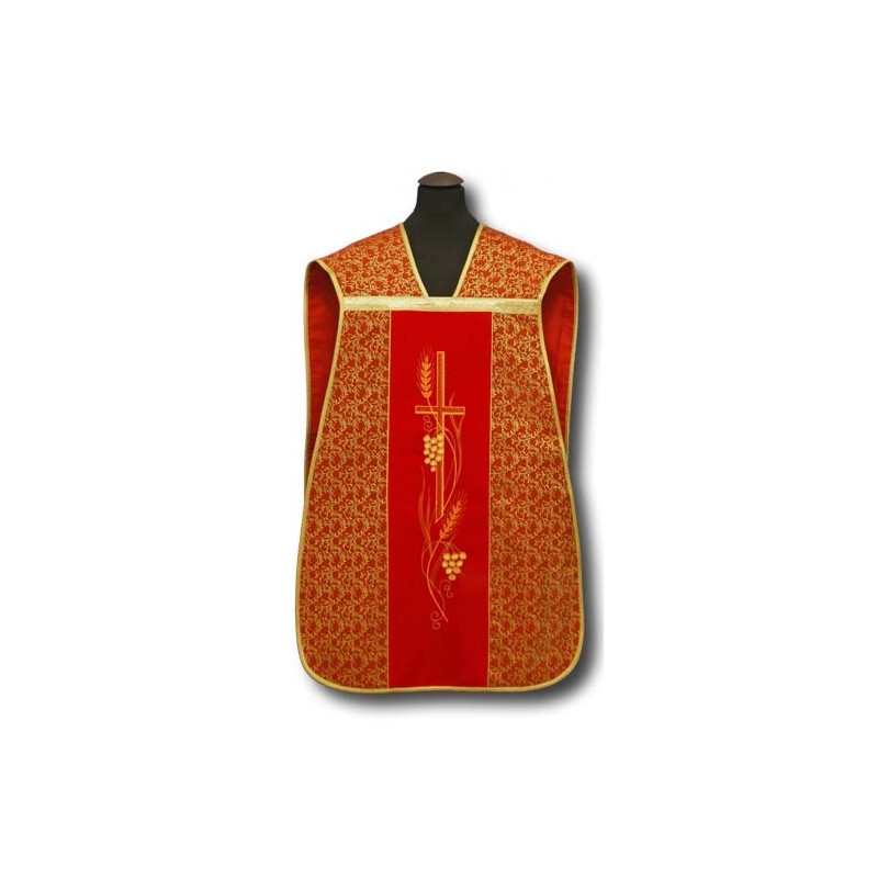 Roman chasuble red - cross (11) - Best Catholic Shop