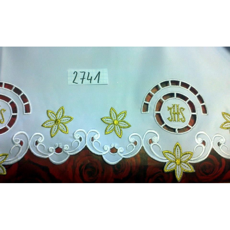 Embroidered altar cloth - Eucharistic design (124) - Best Catholic Shop