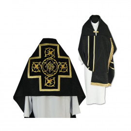 Black liturgical veil with tassels (40)
