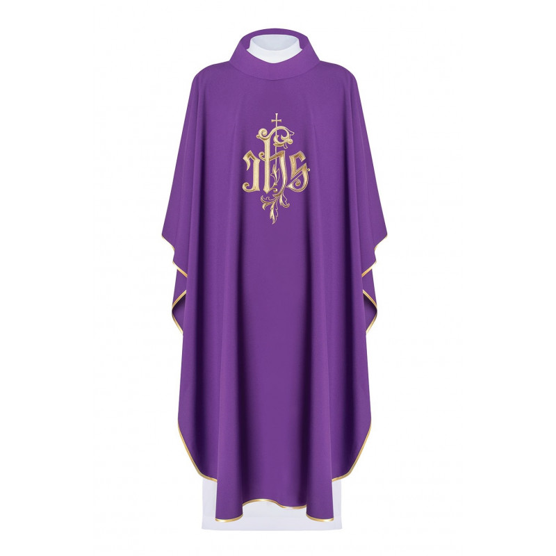 IHS embroidered chasuble - liturgical colors (41) - Best Catholic Shop