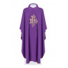 IHS embroidered chasuble - liturgical colors (41) - Image 1