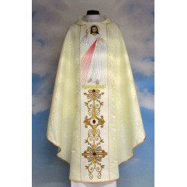 Chasuble Jesus I trust in you rosette