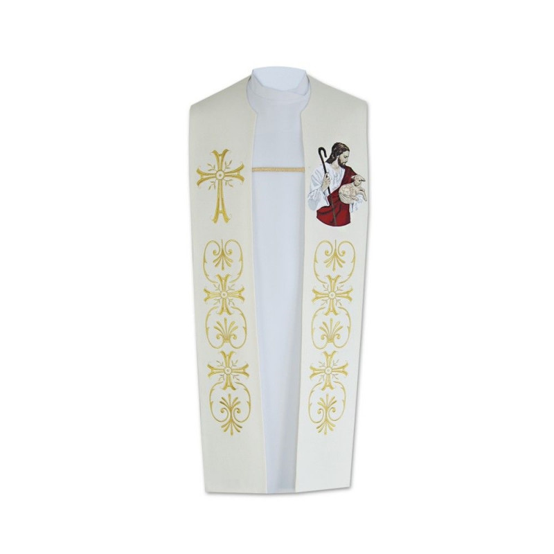 Good Shepherd embroidered stole - Best Catholic Shop