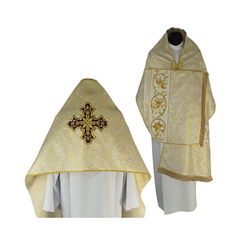 Veil cross brocade light gold - Best Catholic Shop
