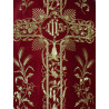 Roman chasuble embroidered IHS, velvet (65) - Image 3