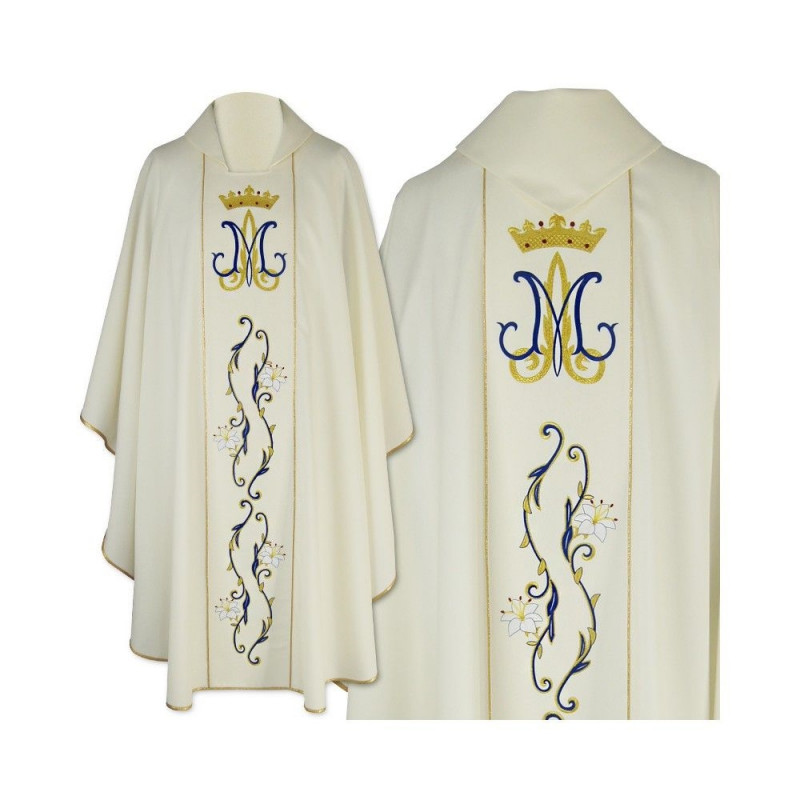 Gothic chasuble with Marian embroidery (36) - Best Catholic Shop