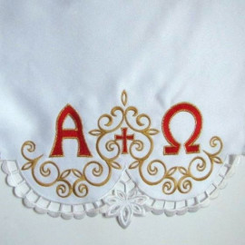 Embroidered altar cloth - Alfa Omega (76)