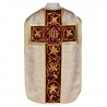 Roman chasuble - damask fabric IHS (38) - Image 1