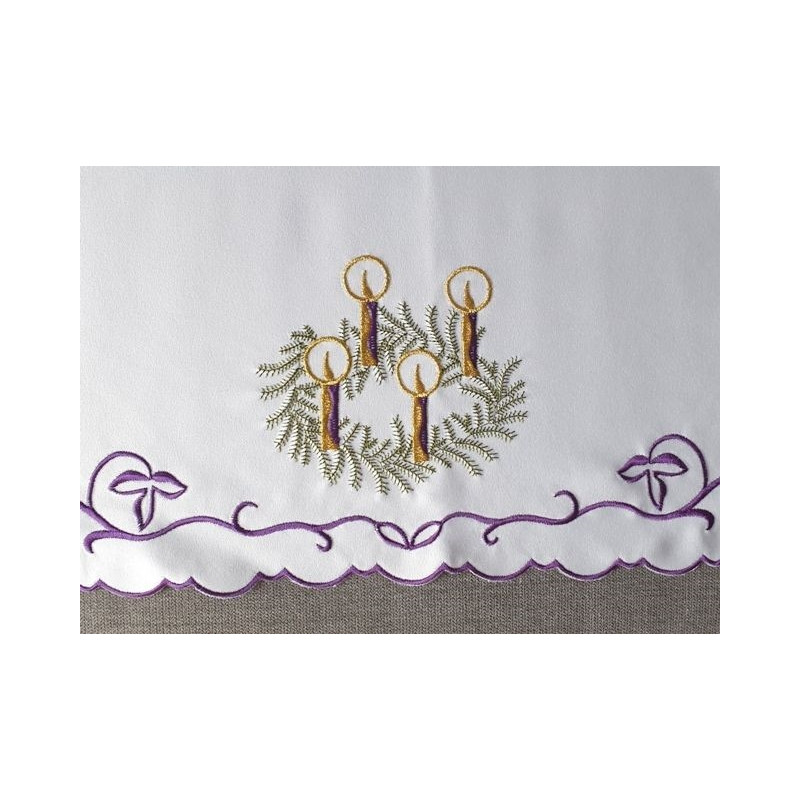 Embroidered altar cloth - Advent design (198) - Best Catholic Shop