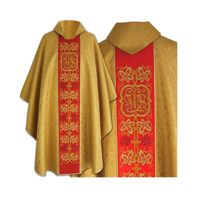 Gothic chasuble embroidered with IHS - Best Catholic Shop