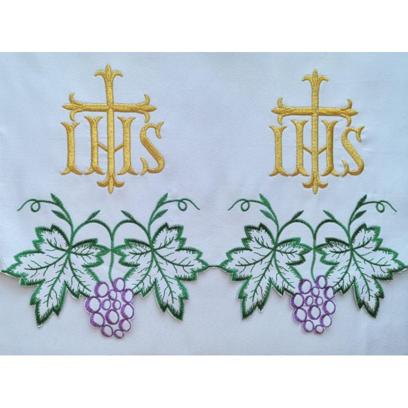 Embroidered altar cloth - Eucharistic design (189) - Best Catholic Shop