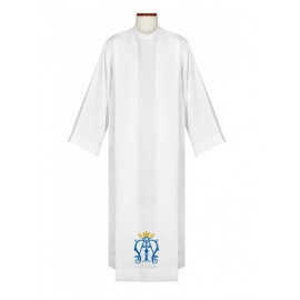 Priest alb embroidered Marian emblem