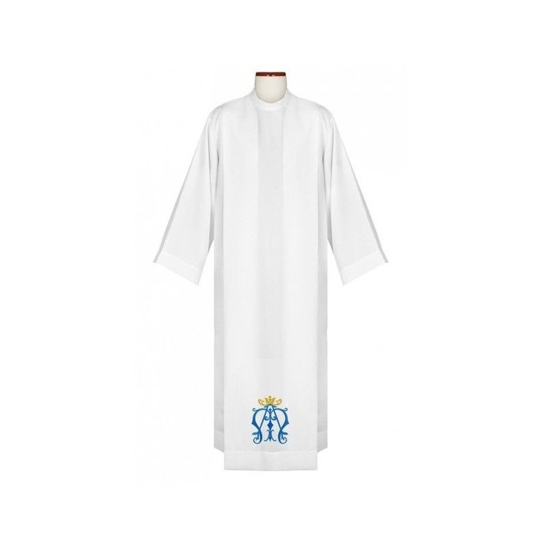 Priest alb embroidered Marian emblem - Best Catholic Shop