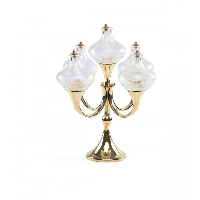 Glass olive lamp 5 flames (8) - Best Catholic Shop