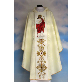 Embroidered chasuble Good Shepherd, rosette