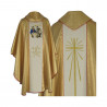 Christmas chasuble - gold brocade fabric - Image 2