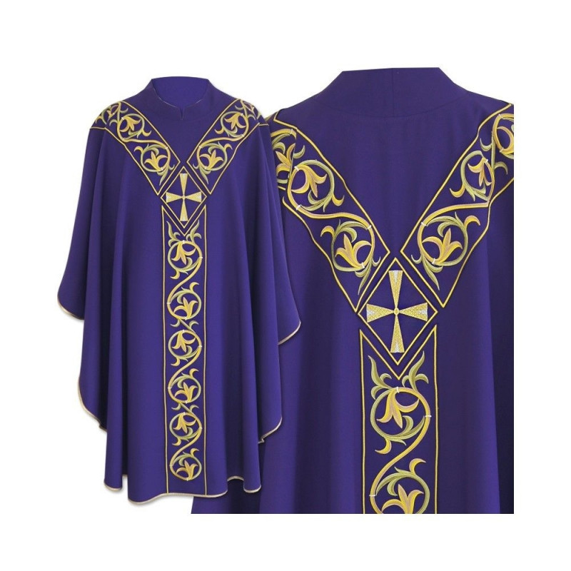Semi-Gothic chasuble - liturgical colors (48) - Best Catholic Shop